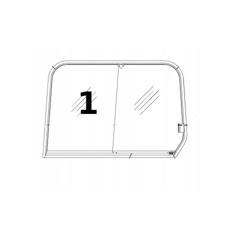 Geam lateral dreapta mini excavator 289-6020 , 2896020