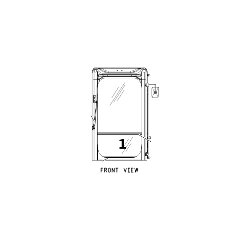 Parbriz inferior excavator pe senile Caterpillar 156-6473 , 1566473