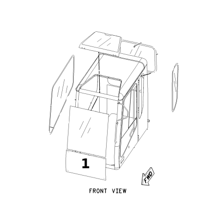 Parbriz inferior Caterpilar 180-6437 , 1806437