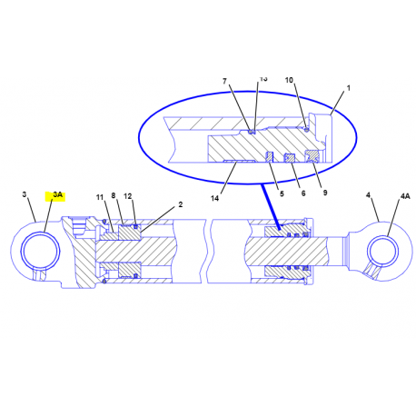 Bucsa buldoexcavator CAT 214-2255 , 2142255