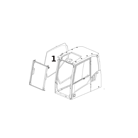 Geam lateral dreapta excavator Volvo VOE11205297