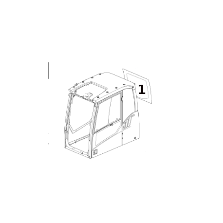 Geam spate excavator Volvo VOE11204727