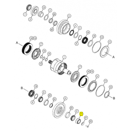 Rulment pentru Buldoexcavator Caterpillar 123-8907 , 1238907