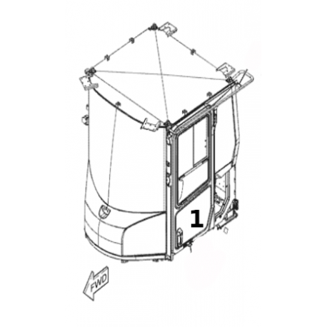 Geam usa Incarcator frontal Caterpillar 341-9754