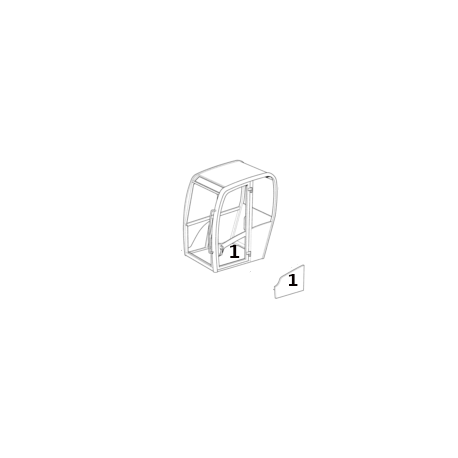 Geam usa Mini Excavator JCB 82780198