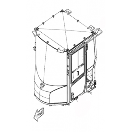 Geam usa Incarcator frontal Cat 341-9795 - imagine 2