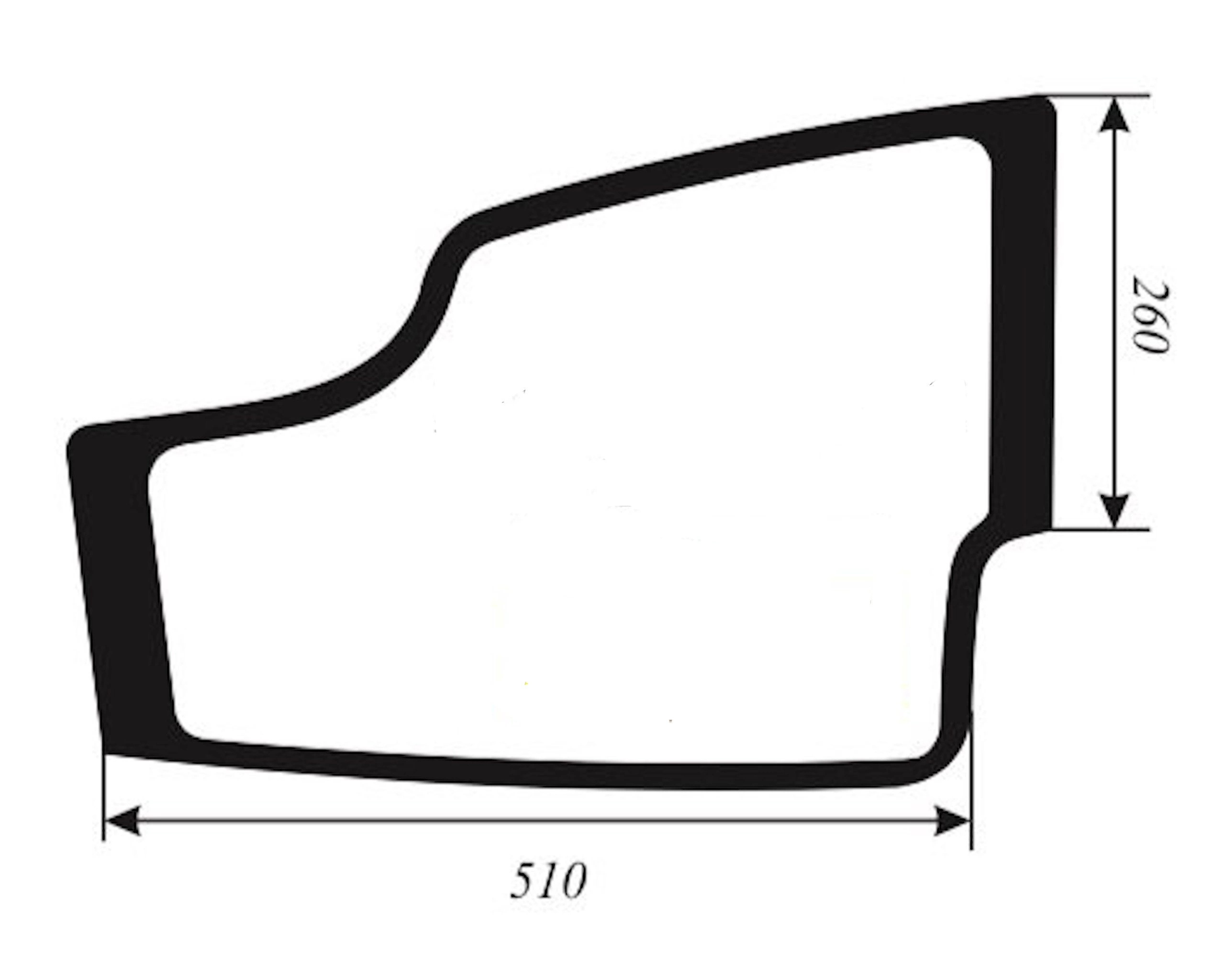Geam Ușă JCB 827/80381 pentru Miniexcavator - imagine 3
