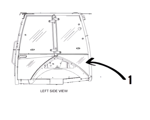 Geam Lateral Buldoexcavator CAT 205-9622