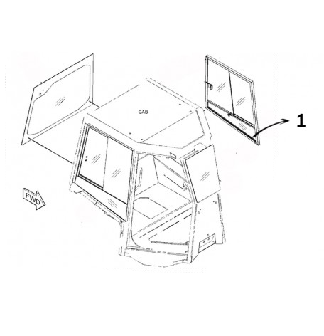 Geam Lateral Buldozer Caterpillar 295-4037