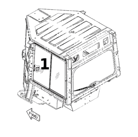 Geam Lateral Buldozer Caterpillar 523-4106