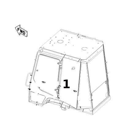 Geam Lateral pentru Buldoexcavator CAT 2267811