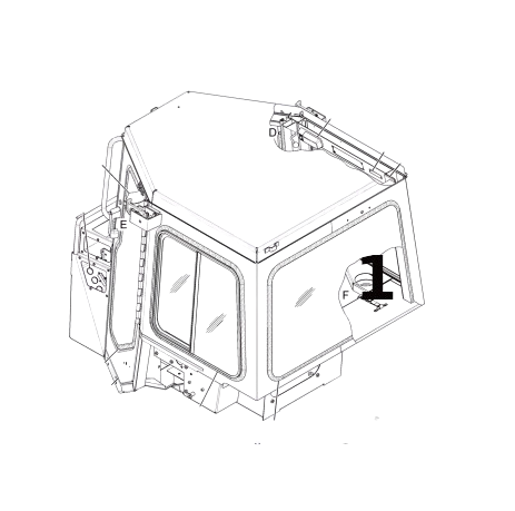 Geam Spate Buldozer Caterpillar 110-9232
