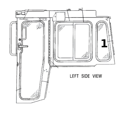 Geam Spate Buldozer Caterpillar 9G1127