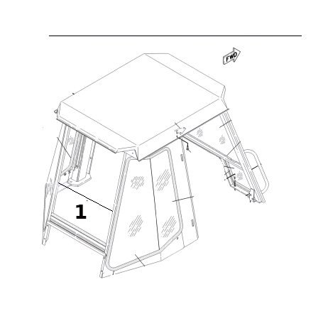 Geam Spate pentru Buldoexcavator CAT 9R8688