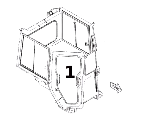 Geam Usa Buldozer Caterpillar 532-7731