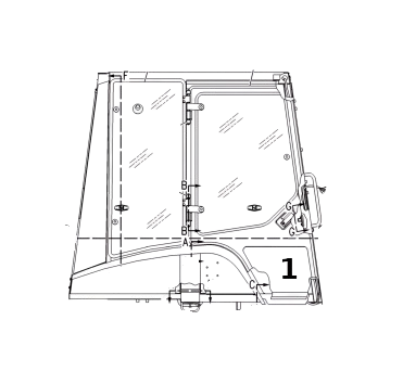 Geam Usa pentru Buldoexcavator CAT 8Y7264