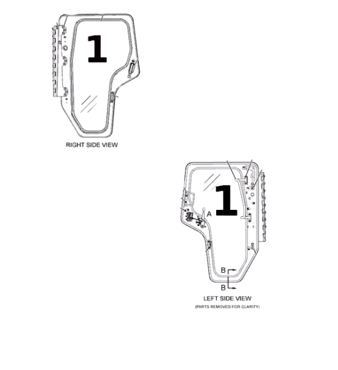 Geam Usa pentru Buldozer Caterpillar 354-8694