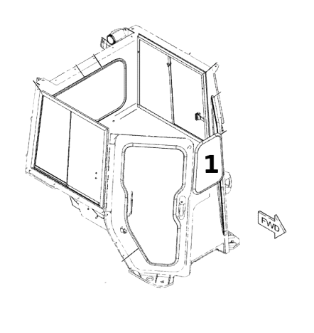 Parbriz pentru Buldozer Caterpillar 469-9930
