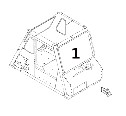 Parbriz pentru Dumper Caterpillar 106-8289