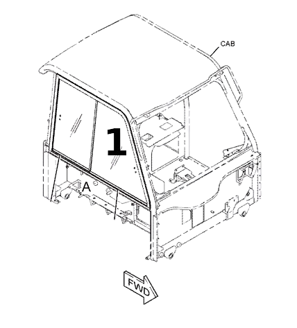 Geam Lateral Dumper Caterpillar 382-2781