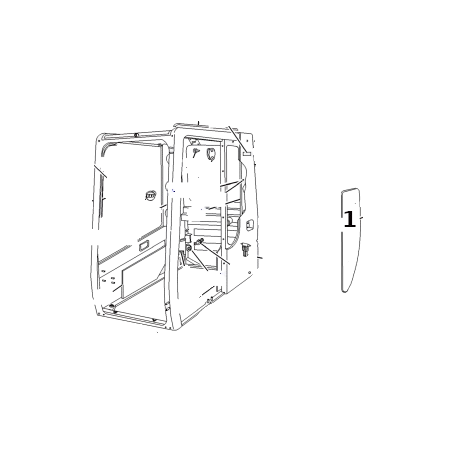 Geam Lateral Excavator Caterpillar 132-5097
