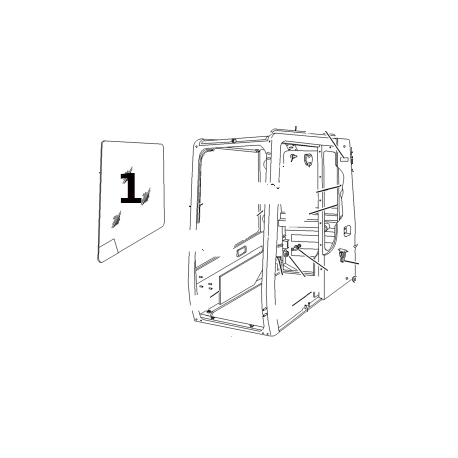 Geam Lateral Excavator Caterpillar 156-4585