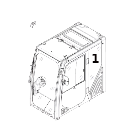 Geam Lateral Excavator Caterpillar 340-6625