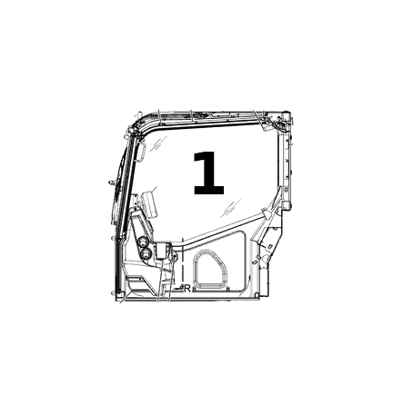 Geam Lateral Excavator Caterpillar 363-9623