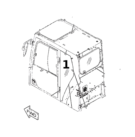 Geam Lateral Excavator Caterpillar 486-5426