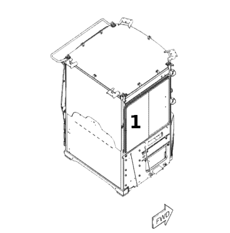 Geam Lateral Incarcator Frontal CAT 341-9730