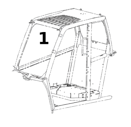 Geam Lateral Incarcator Telescopic CAT 1741044
