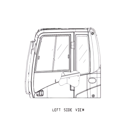 Geam Lateral Mini Excavator CAT 156-6475