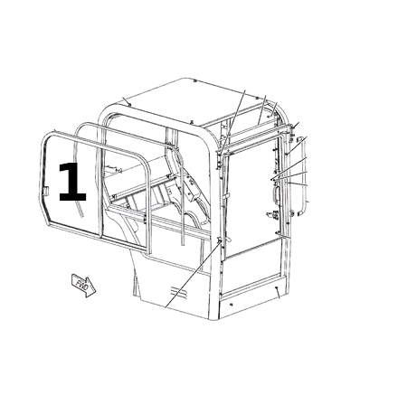 Geam Lateral Mini Excavator CAT 174-7781