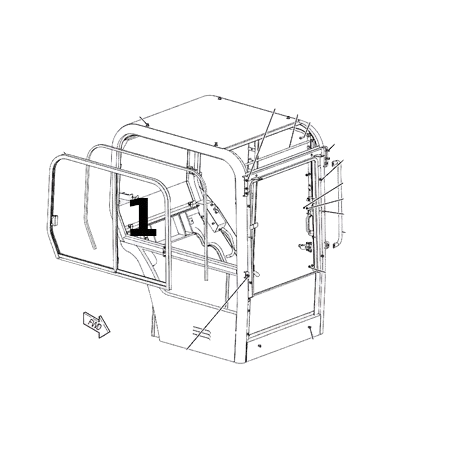 Geam Lateral Mini Excavator CAT 174-7782