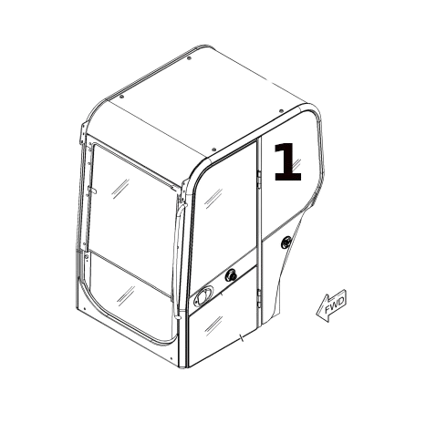 Geam Lateral Mini Excavator CAT 249-0191