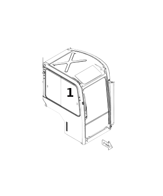 Geam Lateral Mini Excavator CAT 314-8295