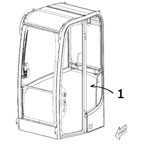 Geam Lateral Mini Excavator CAT 370-1489