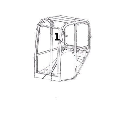Geam Lateral Mini Excavator CAT 370-1498