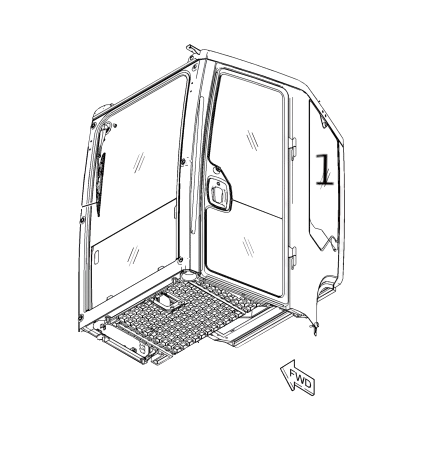 Geam Lateral Mini Excavator CAT 428-7919