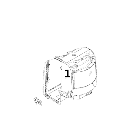 Geam Lateral Mini Excavator CAT 525-9443