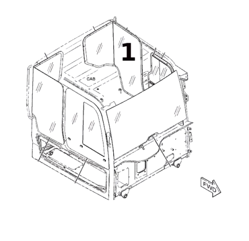Geam Lateral pentru Dumper Caterpillar 5080791