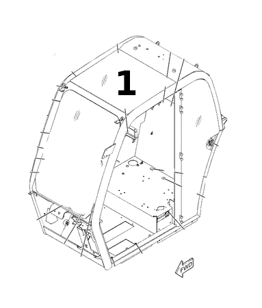 Geam Panoramic Incarcator Frontal CAT 315-3754
