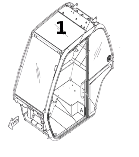 Geam Panoramic Incarcator Frontal CAT 473-8918