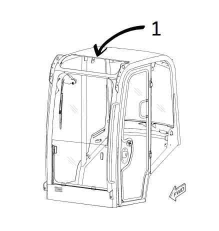 Geam Panoramic Mini Excavator CAT 376-2075