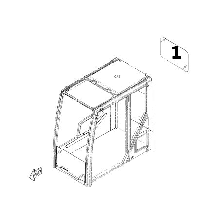 Geam Spate Excavator Caterpillar 340-6626