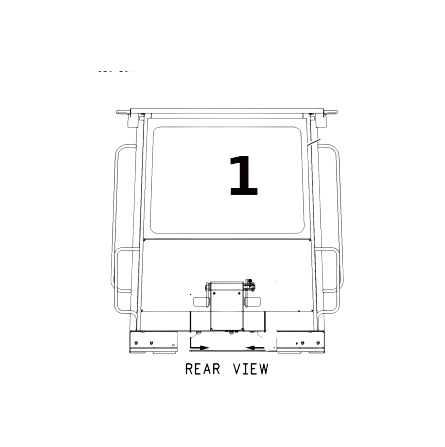 Geam Spate Incarcator Frontal CAT 161-8042