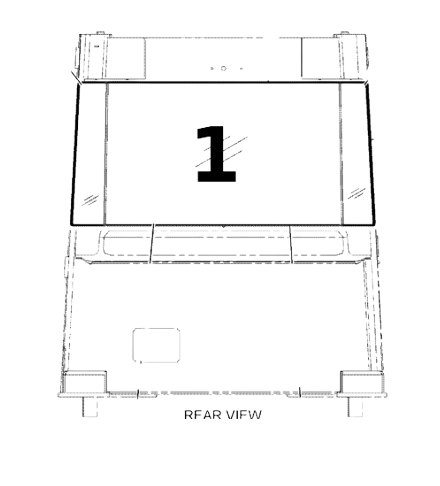 Geam Spate Incarcator Frontal CAT 291-4815
