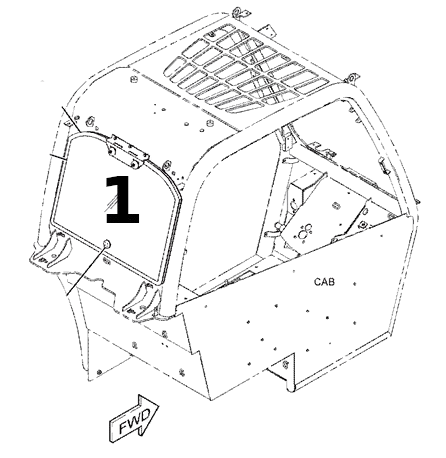 Geam Spate Incarcator Frontal CAT 315-3880