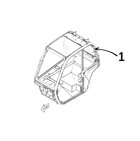 Geam Spate Incarcator Frontal CAT 473-6835