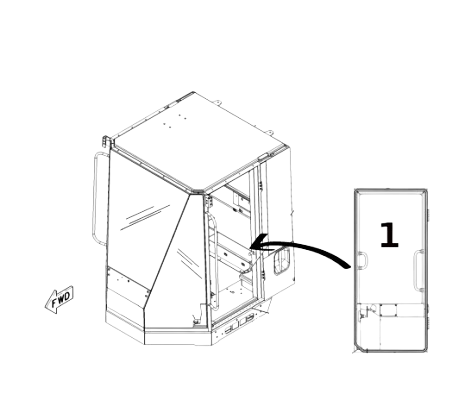 Geam Usa Cilindru Compactor CAT 162-2189